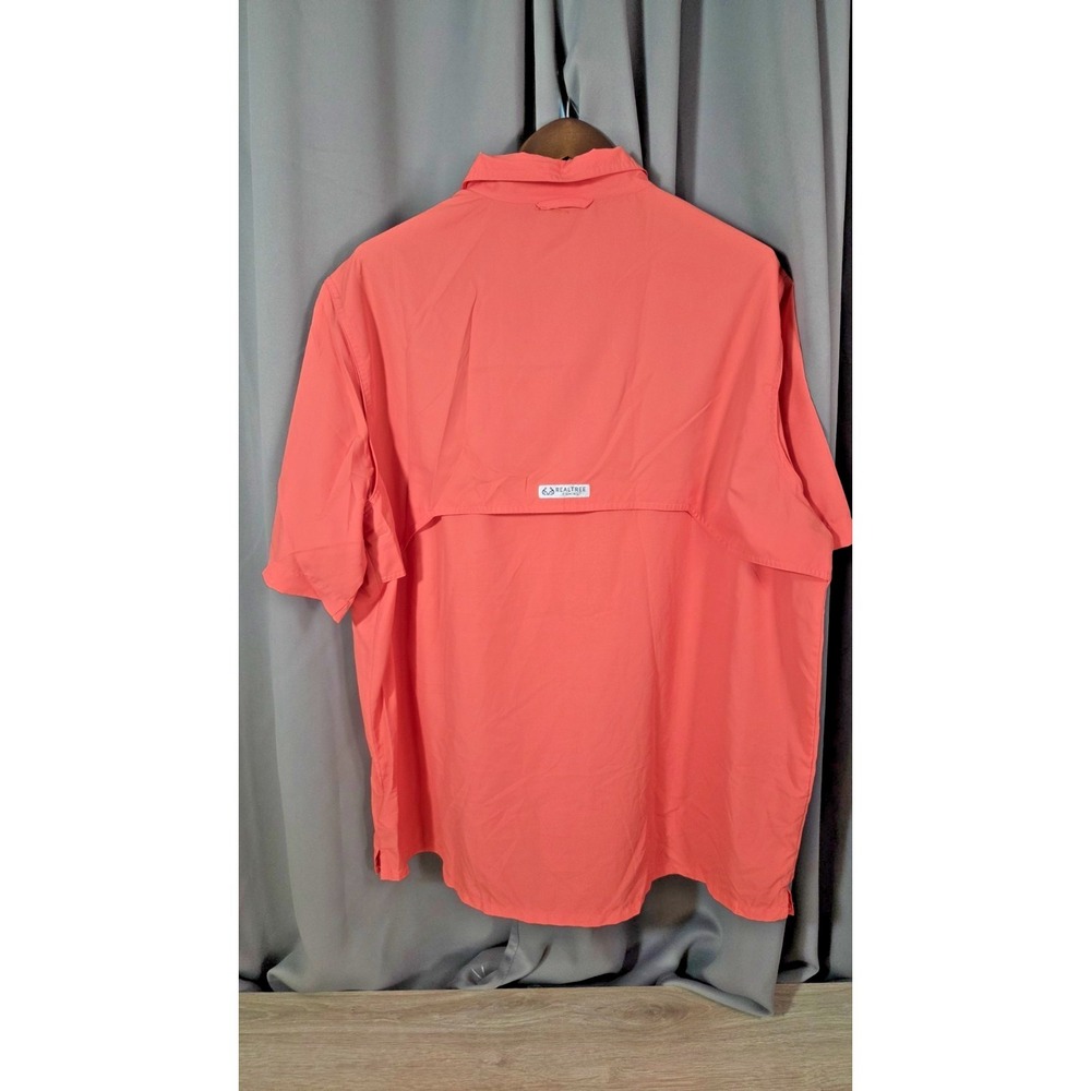 RealTree Fishing Vented Coral Short Sleeve Button Shirt XL - Picture 2 of 7